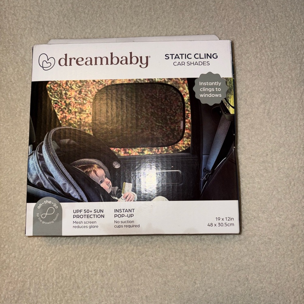 Dreambaby Static Cling Car Shades - Black